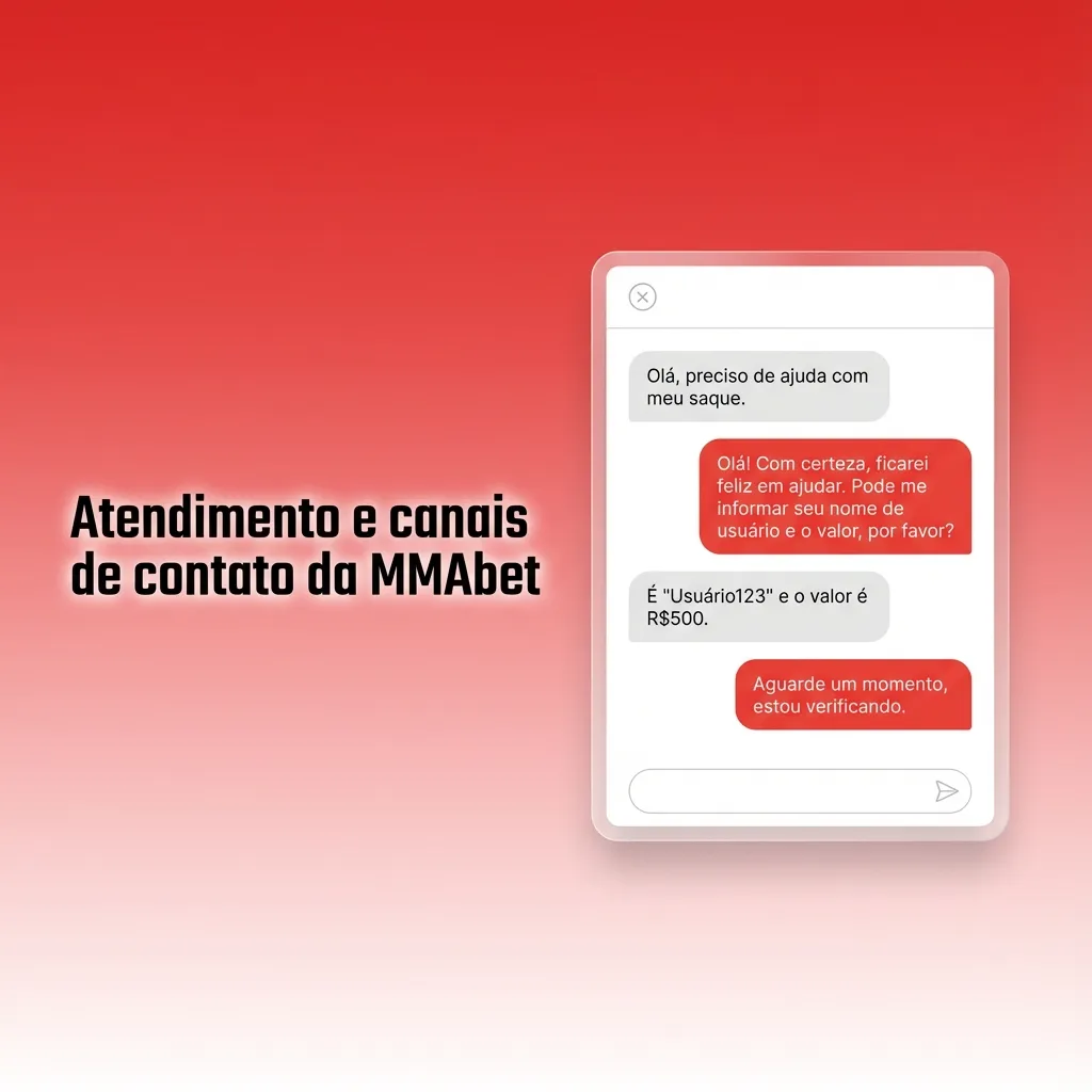 Tela do site MMAbet exibindo canais de atendimento 24h em português: chat ao vivo, e-mail, FAQ e redes sociais