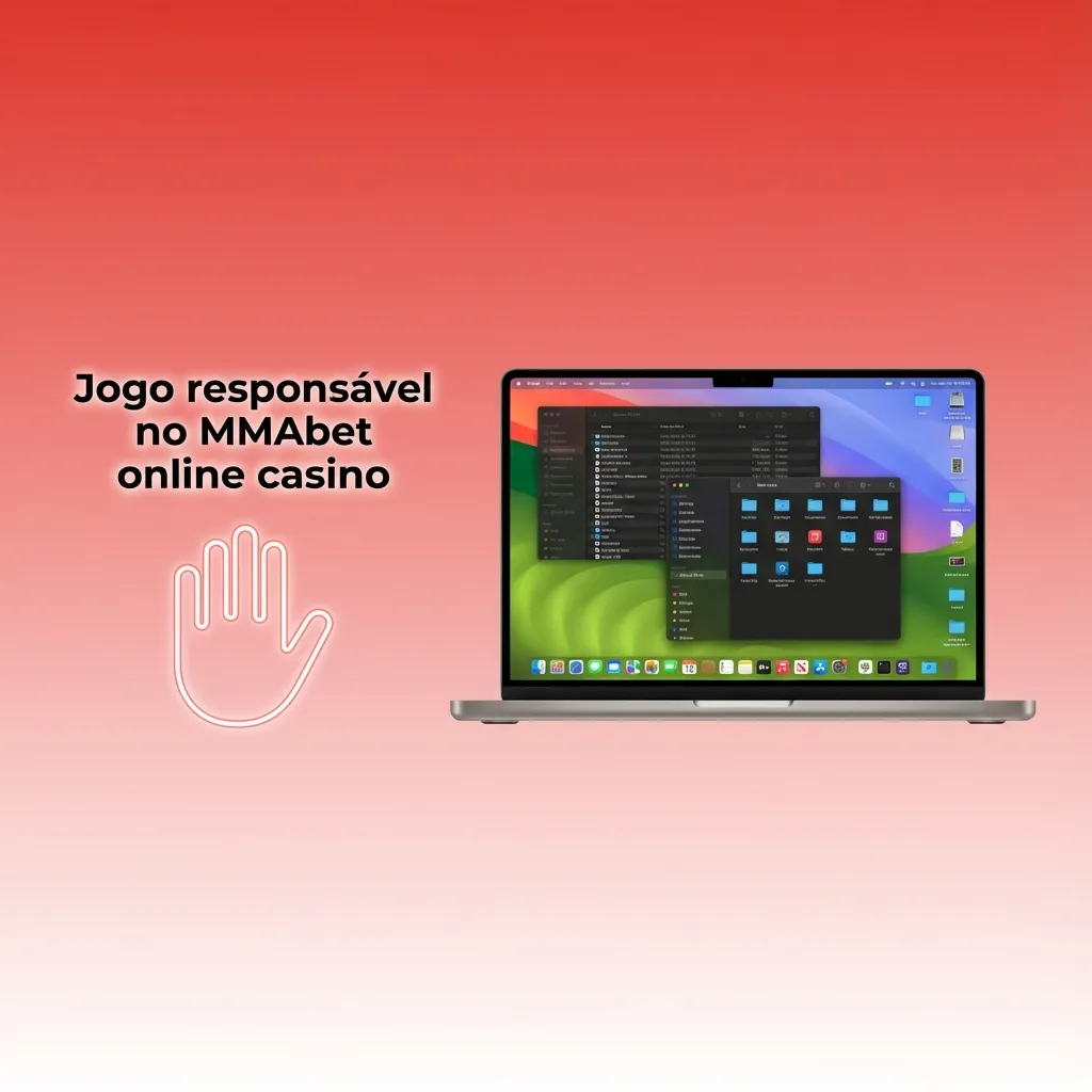 Banner do MMAbet casino destacando mensagem de jogo responsável, controle de tempo, limites de depósito e autoexclusão