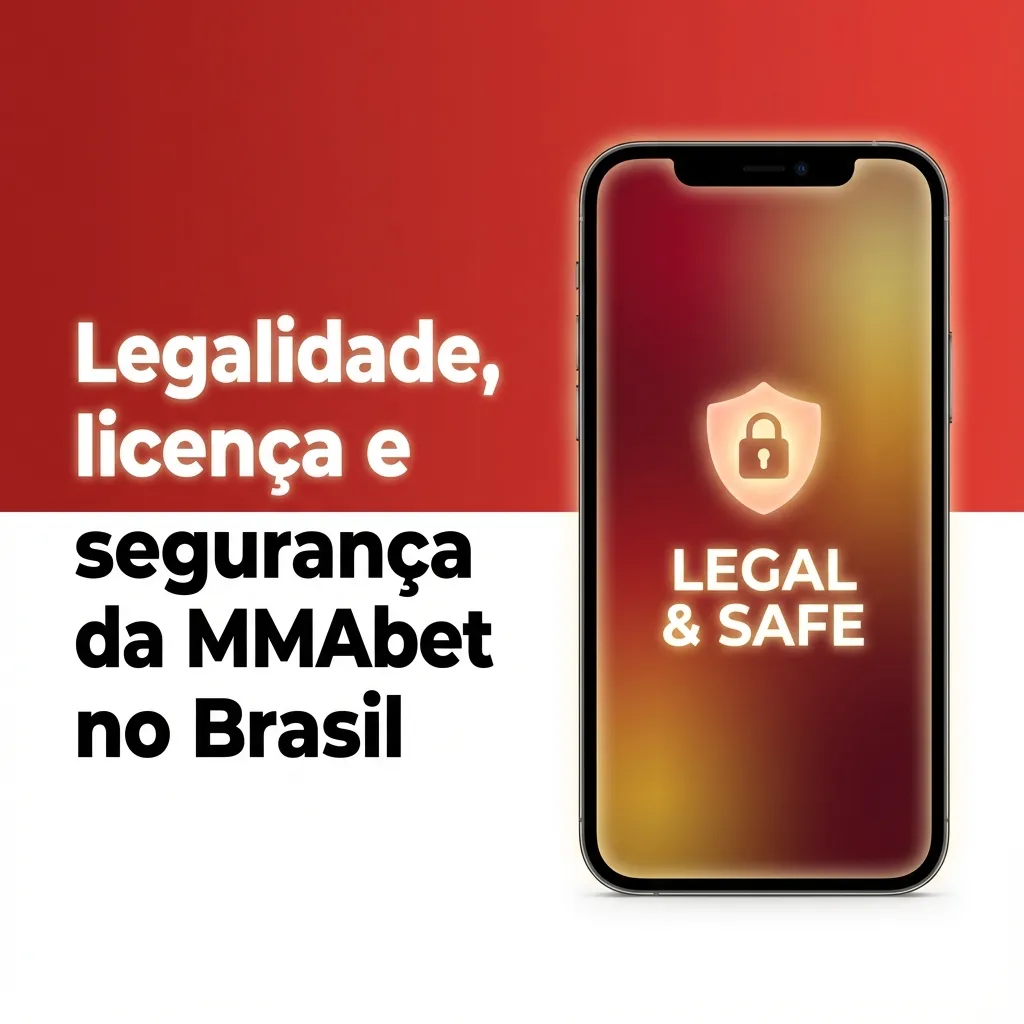 Ilustração de segurança da MMAbet no Brasil, mostrando licença de Curaçao, cadeado, dados criptografados e jogo responsável