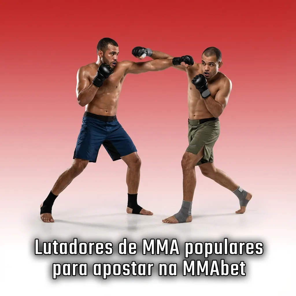 Colagem de lutadores famosos de MMA em poses de combate, com logotipo da MMAbet ao fundo