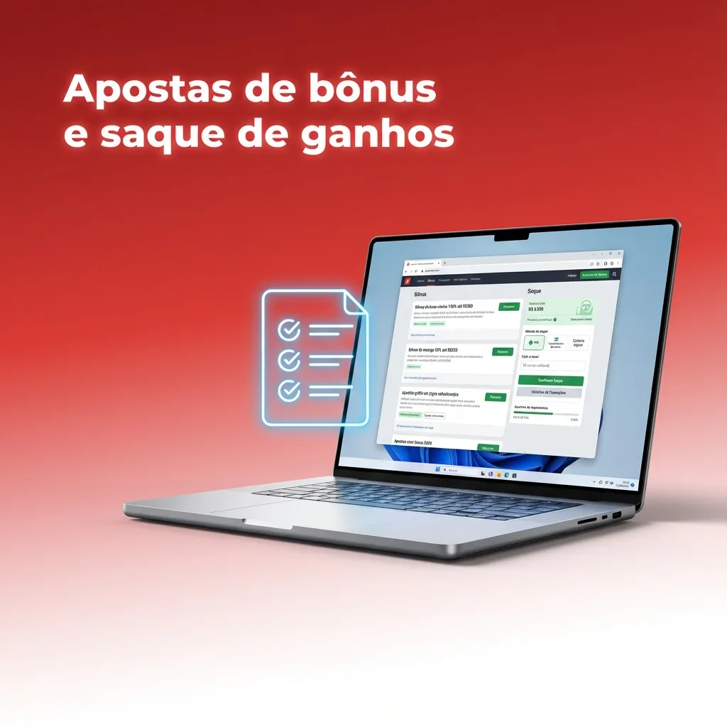 Ilustração de saldo de bônus e dinheiro real explicando rollover e regras para liberar saques em apostas