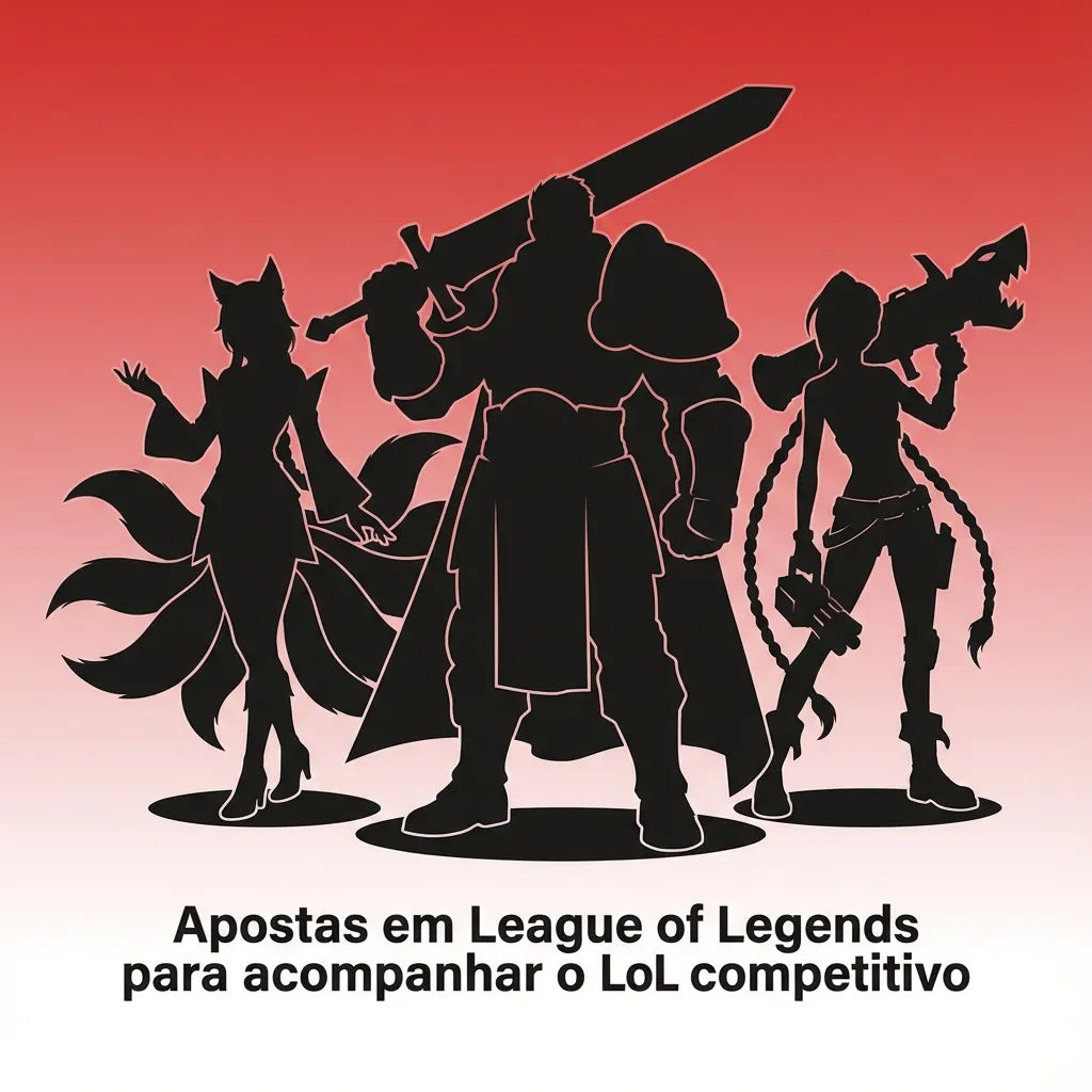 Tela de apostas em League of Legends com times profissionais, odds destacadas e campeonatos como CBLOL, LCK e Worlds.