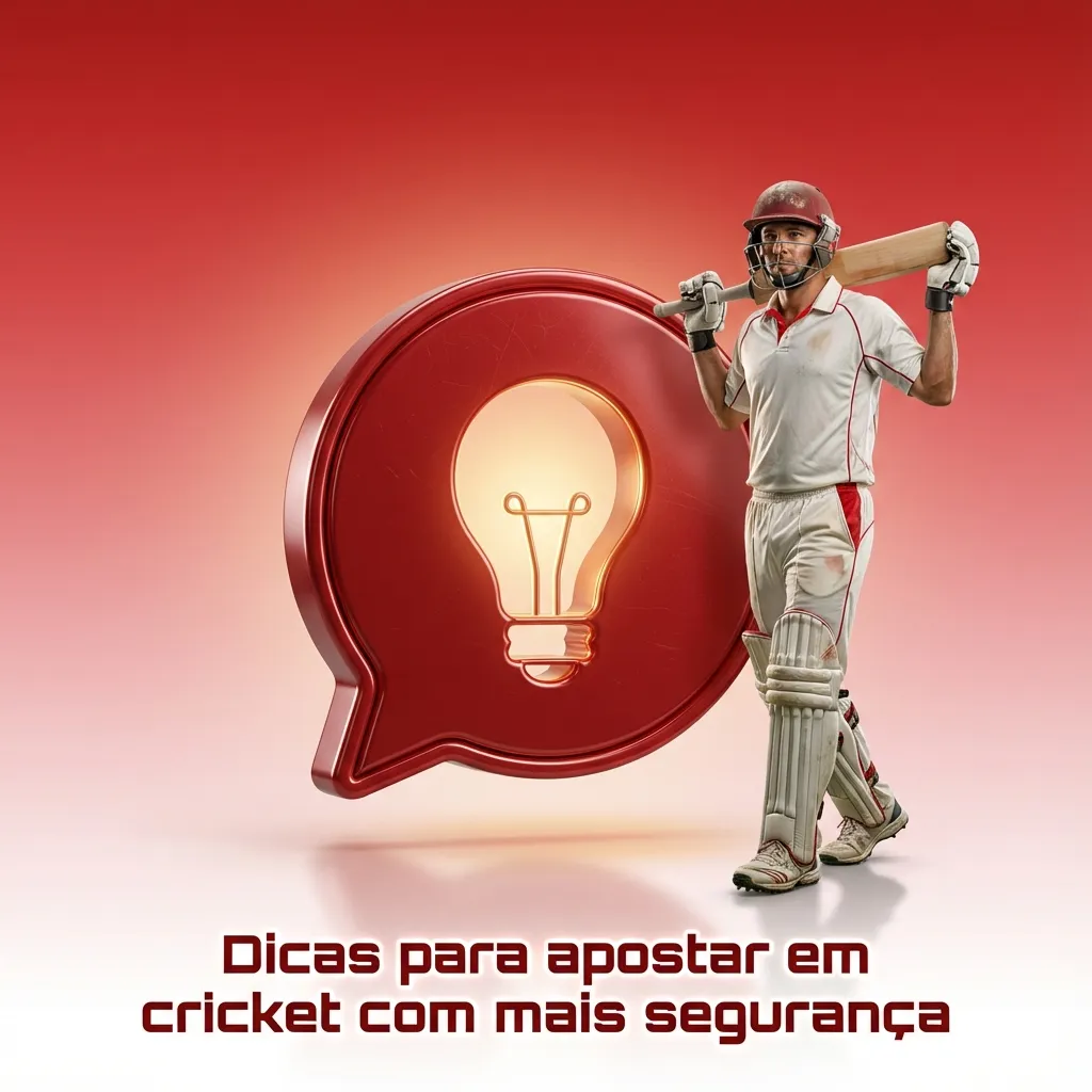 Ilustração de apostas em cricket mostrando jogador, estatísticas, calendário, clima e ícones de gestão de banca