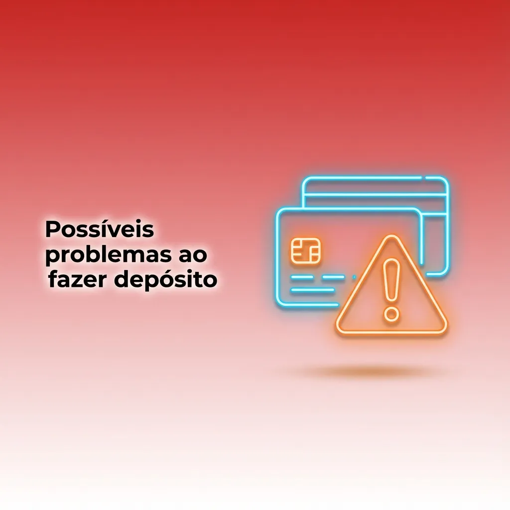 Ilustração de usuário preocupado com depósito não creditado, com ícones de banco, PIX, cartão e aviso de erro na tela