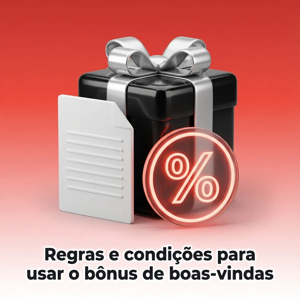 Ícones e texto em português destacando regras e condições para usar com segurança o bônus de boas-vindas em apostas.