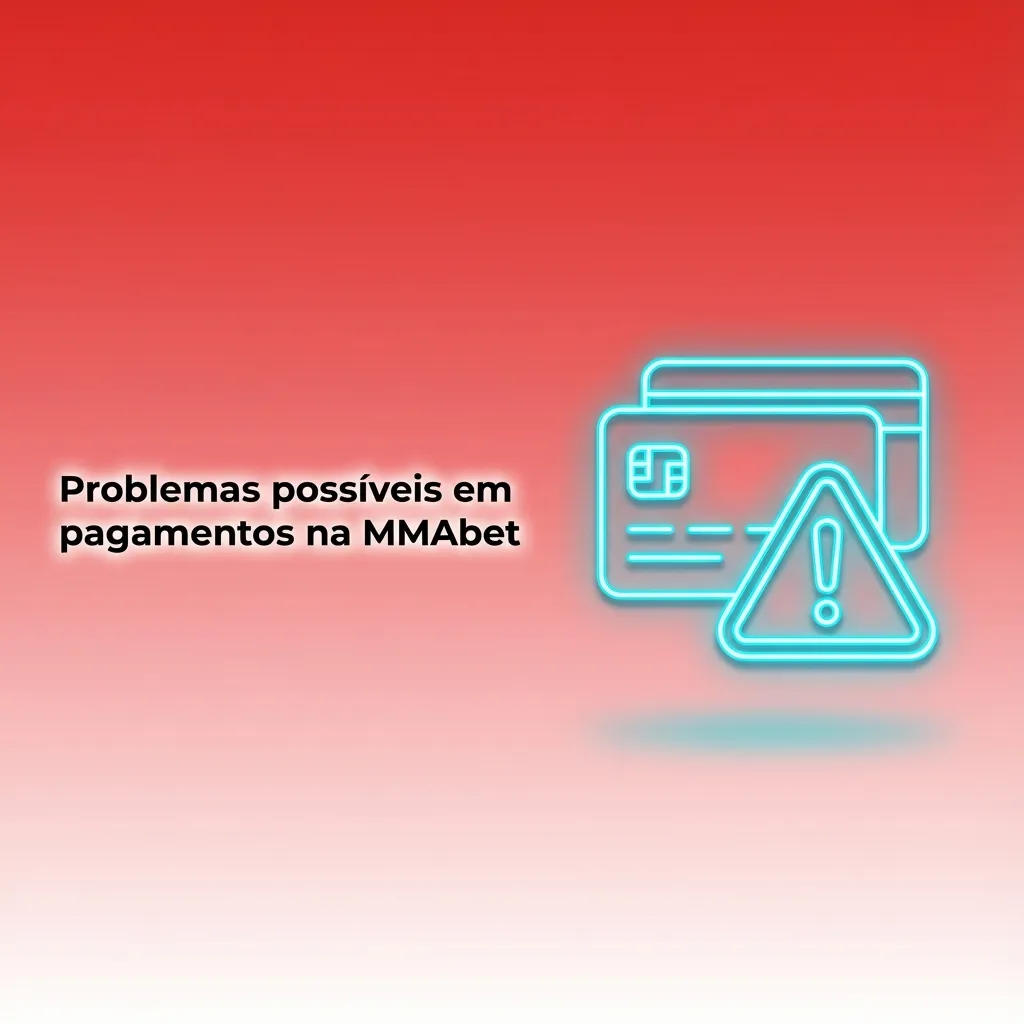 Ilustração de usuário enfrentando problemas de pagamento na MMAbet, com ícones de depósito, saque, bônus e suporte.