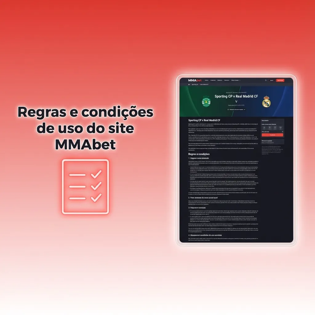 Tela do site MMAbet exibindo termos e condições de uso, regras de apostas, cadastro e elegibilidade de usuários.