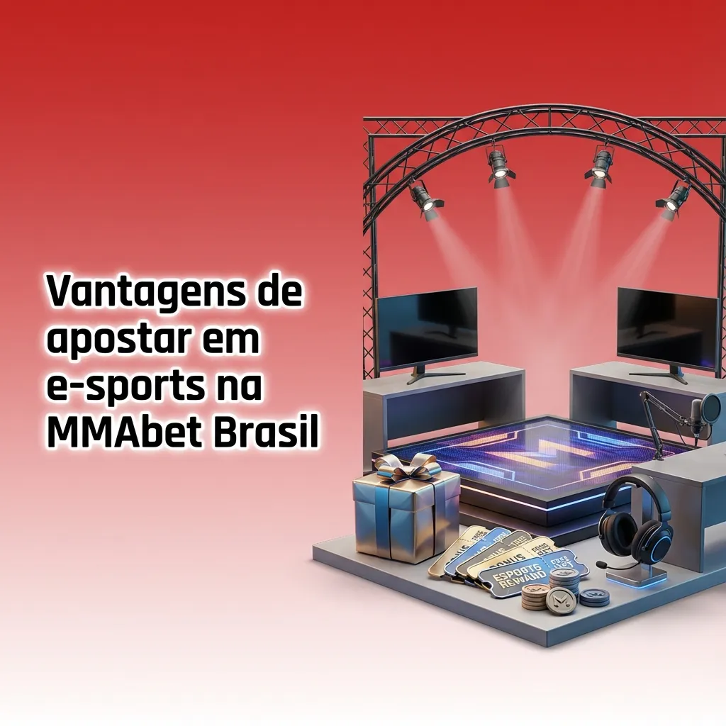 Banner da MMAbet Brasil destacando vantagens para apostar em e-sports, bônus, app e pagamentos via Pix e cartão